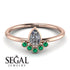 Pear Shaped Stacking Emerald Ring - Brianna No. 17 image 10