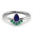Pear Shaped Stacking Emerald Ring - Brianna No. 30 image 1