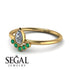 Pear Shaped Stacking Emerald Ring - Brianna No. 16