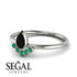 Pear Shaped Stacking Emerald Ring - Brianna No. 24