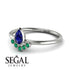 Pear Shaped Stacking Emerald Ring - Brianna No. 30 image 2