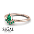 Pear Shaped Stacking Emerald Ring - Brianna No. 20