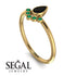 Pear Shaped Stacking Emerald Ring - Brianna No. 22