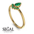 Pear Shaped Stacking Emerald Ring - Brianna No. 19