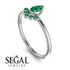 Pear Shaped Stacking Emerald Ring - Brianna No. 21 image 3