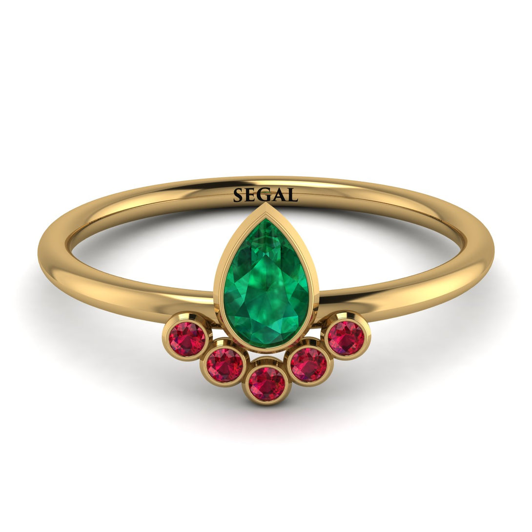 Pear Shaped Stacking Ruby Ring - Brianna No. 49