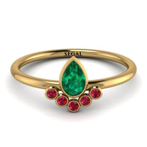Pear Shaped Stacking Ruby Ring - Brianna No. 49 image 1