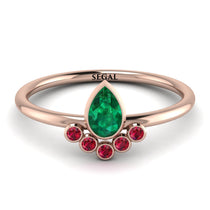 Pear Shaped Stacking Ruby Ring - Brianna No. 50 image 1