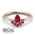 Pear Shaped Stacking Ruby Ring - Brianna No. 56 image 10