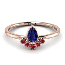 Pear Shaped Stacking Ruby Ring - Brianna No. 59 image 1