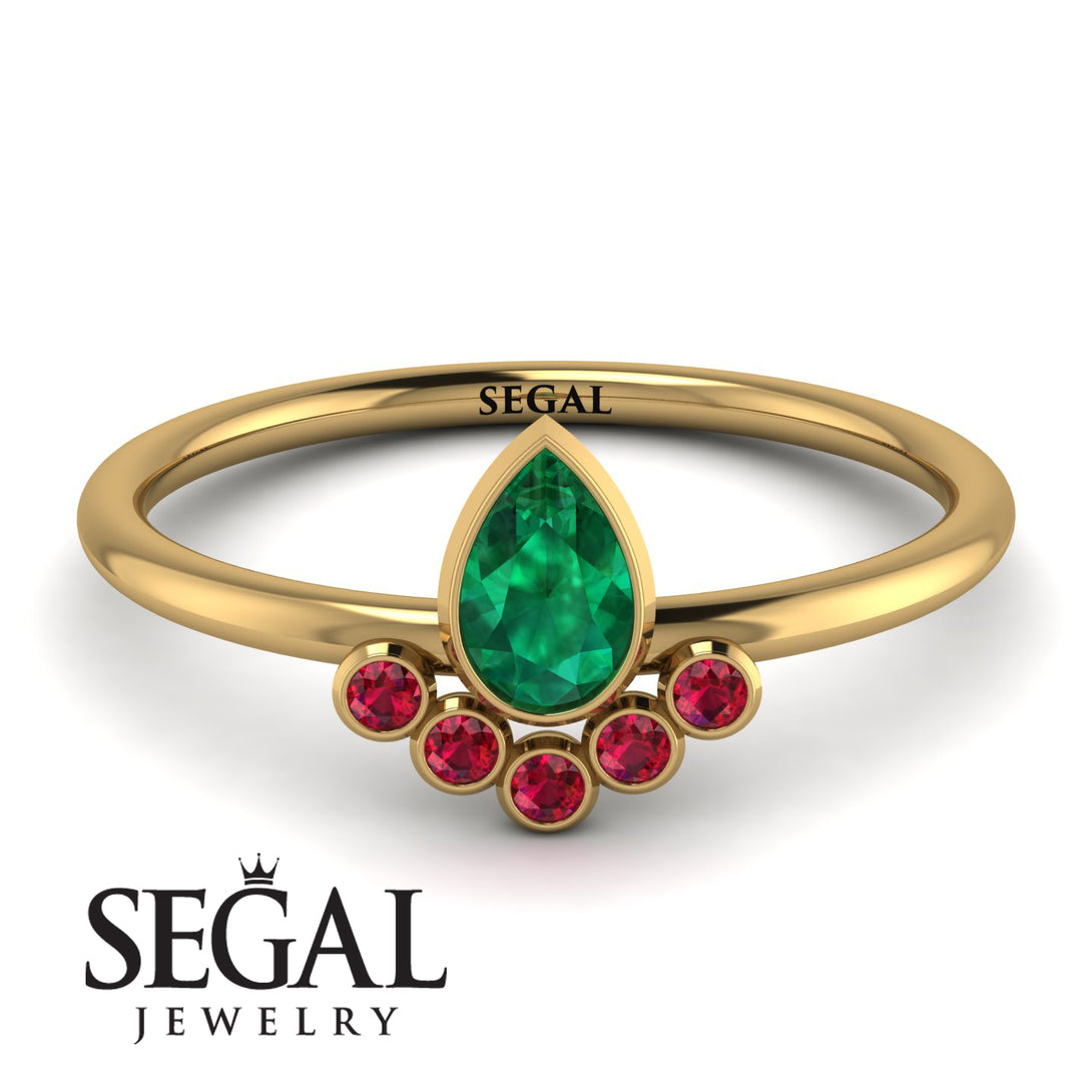 Pear Shaped Stacking Ruby Ring - Brianna No. 49