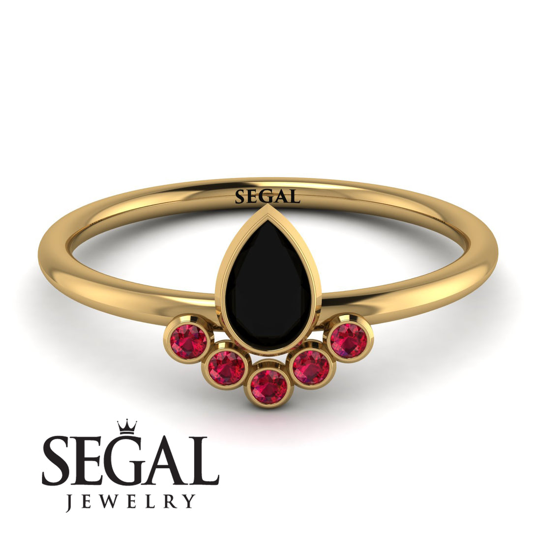 Pear Shaped Stacking Ruby Ring - Brianna No. 52