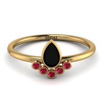 Pear Shaped Stacking Ruby Ring - Brianna No. 52 image 1