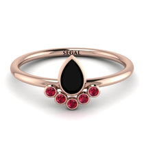 Pear Shaped Stacking Ruby Ring - Brianna No. 53 image 1