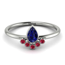 Pear Shaped Stacking Ruby Ring - Brianna No. 60 image 1