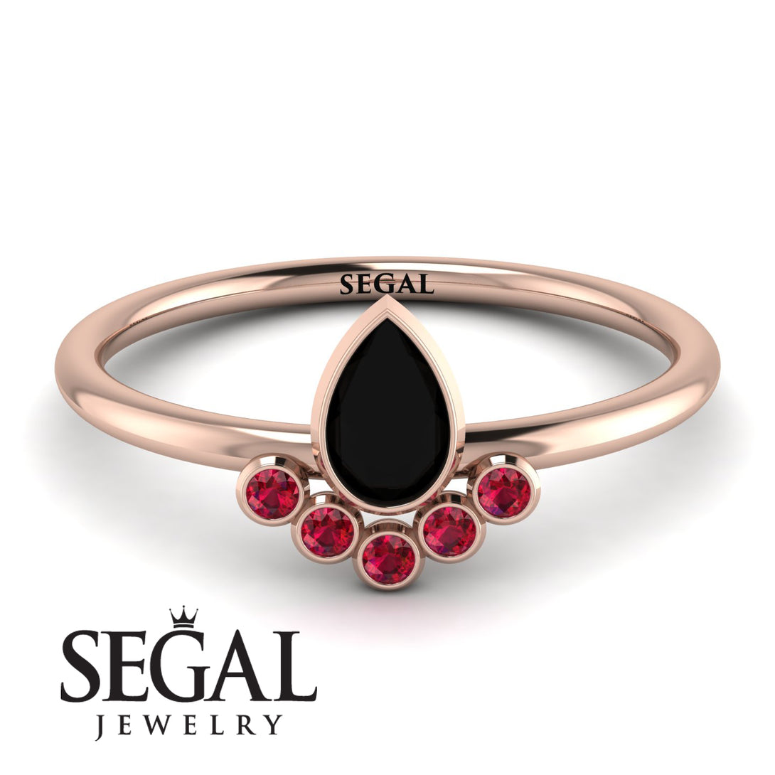 Pear Shaped Stacking Ruby Ring - Brianna No. 53