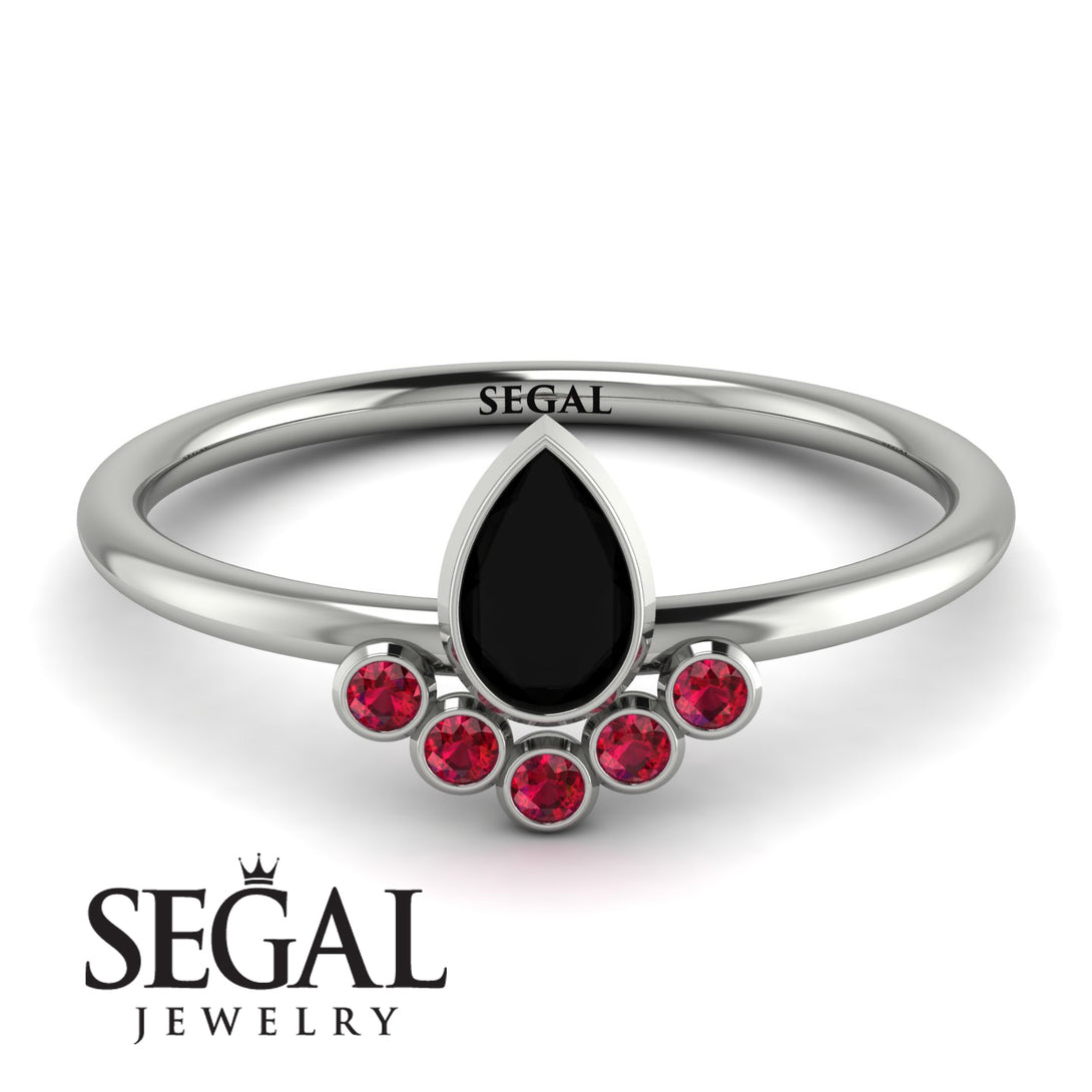 Pear Shaped Stacking Ruby Ring - Brianna No. 54