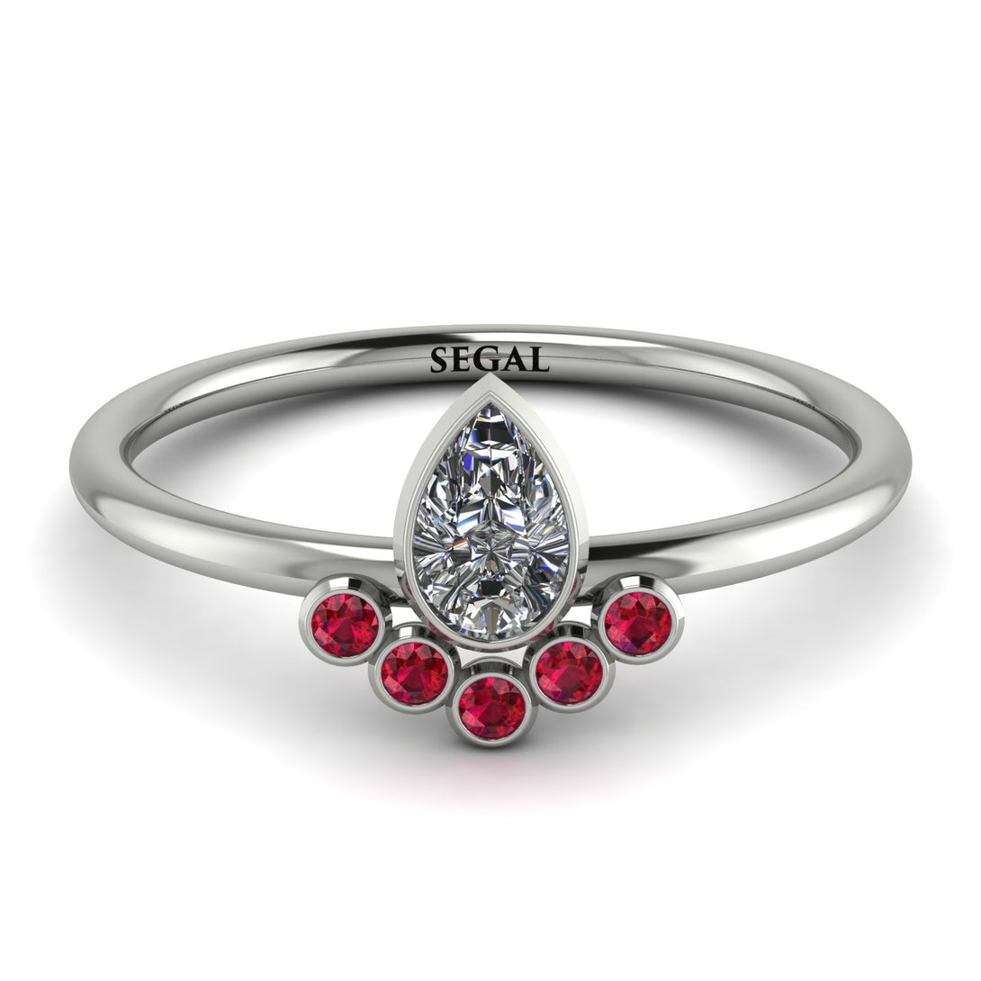 Pear Shaped Stacking Ruby Ring - Brianna No. 48