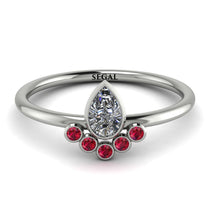 Pear Shaped Stacking Ruby Ring - Brianna No. 48 image 1