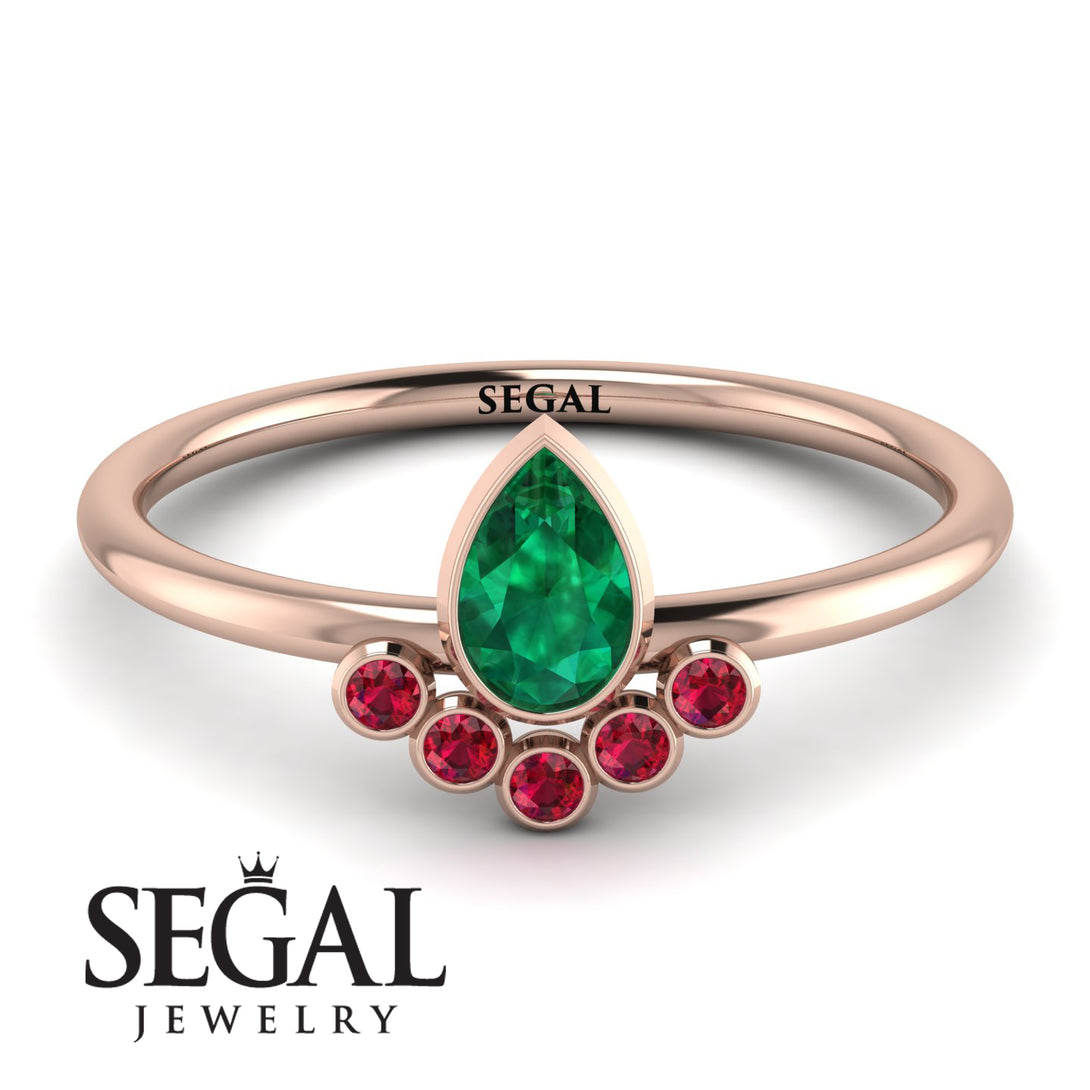Pear Shaped Stacking Ruby Ring - Brianna No. 50