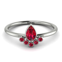 Pear Shaped Stacking Ruby Ring - Brianna No. 57 image 1