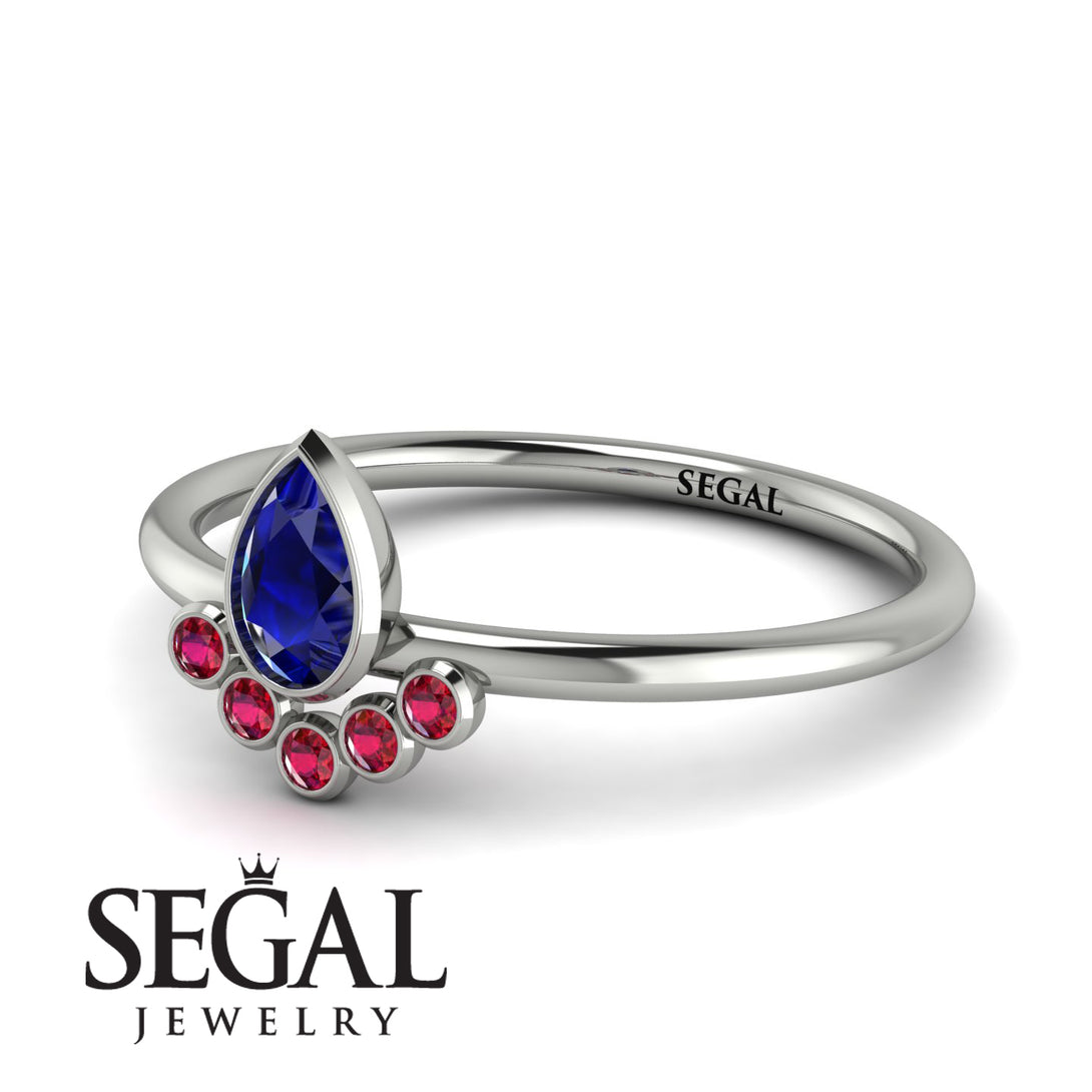 Pear Shaped Stacking Ruby Ring - Brianna No. 60