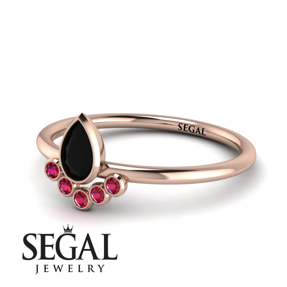Pear Shaped Stacking Ruby Ring - Brianna No. 53