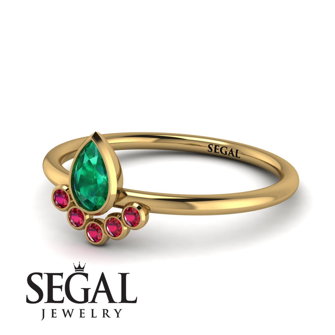 Pear Shaped Stacking Ruby Ring - Brianna No. 49