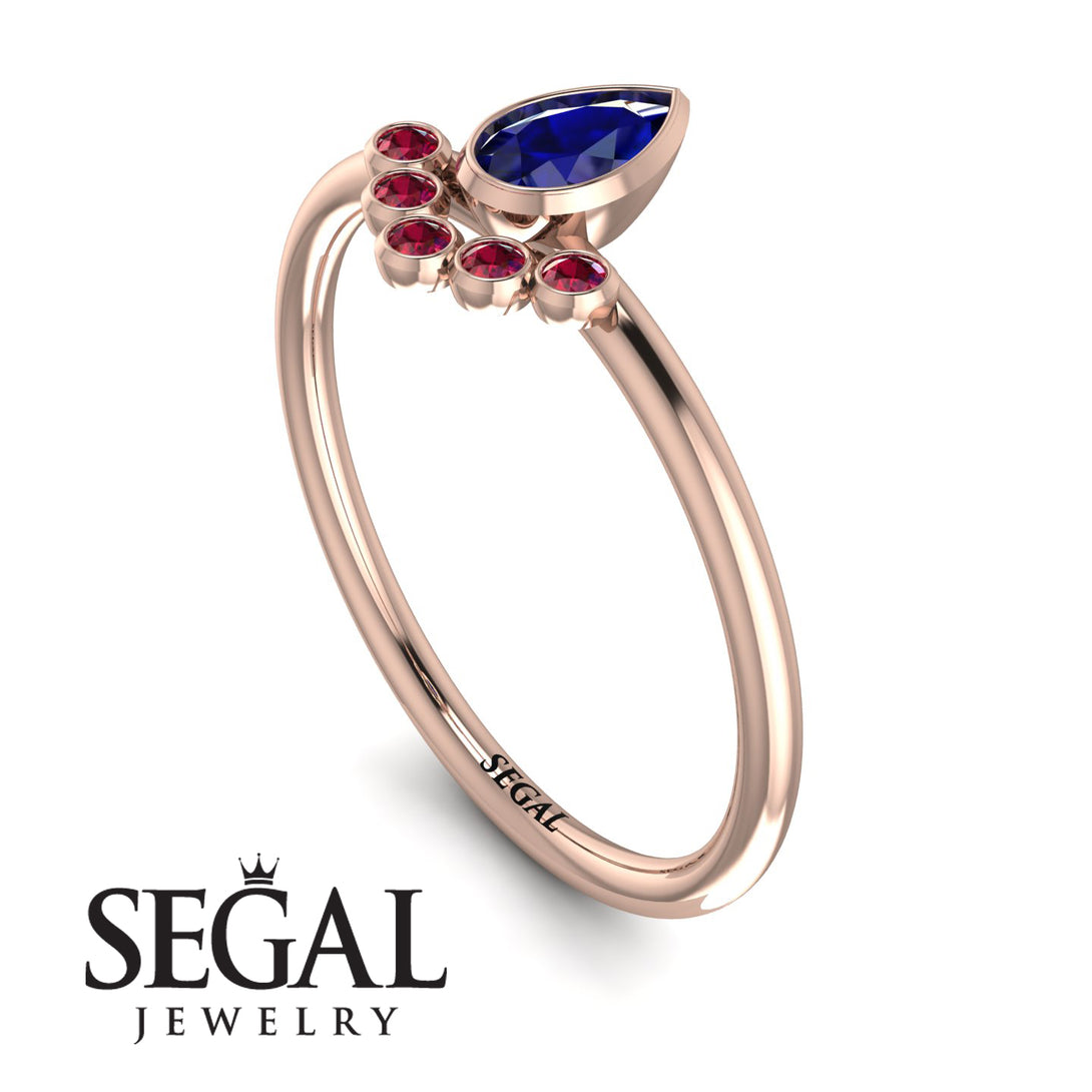 Pear Shaped Stacking Ruby Ring - Brianna No. 59