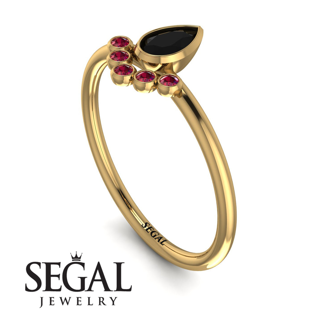 Pear Shaped Stacking Ruby Ring - Brianna No. 52