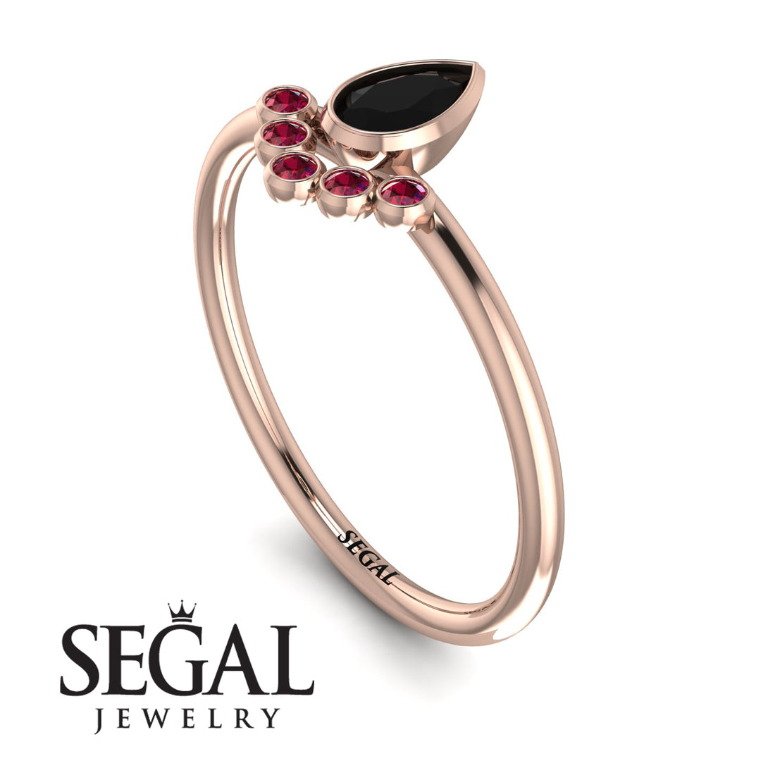 Pear Shaped Stacking Ruby Ring - Brianna No. 53