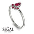 Pear Shaped Stacking Ruby Ring - Brianna No. 57 image 3
