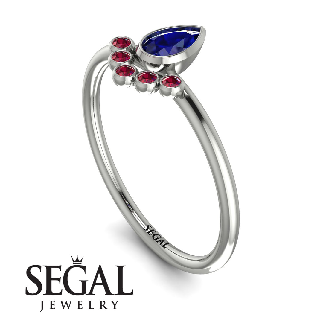 Pear Shaped Stacking Ruby Ring - Brianna No. 60