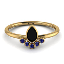 Pear Shaped Stacking Sapphire Ring - Brianna No. 67 image 1