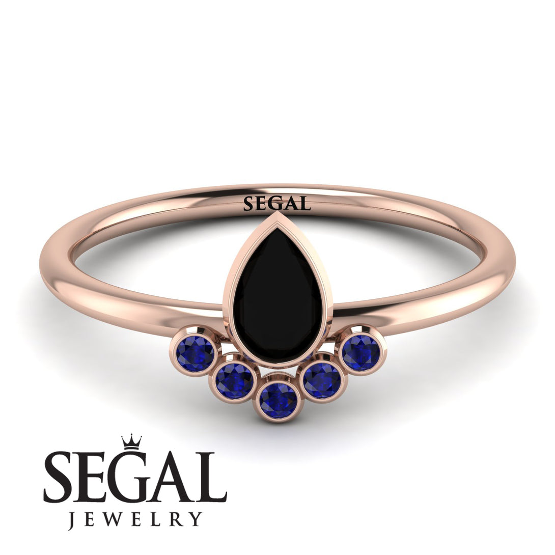 Pear Shaped Stacking Sapphire Ring - Brianna No. 68