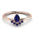 Pear Shaped Stacking Sapphire Ring - Brianna No. 74