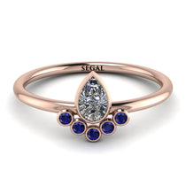 Pear Shaped Stacking Sapphire Ring - Brianna No. 62 image 1