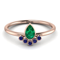 Pear Shaped Stacking Sapphire Ring - Brianna No. 65 image 1