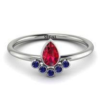 Pear Shaped Stacking Sapphire Ring - Brianna No. 72 image 1