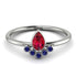 Pear Shaped Stacking Sapphire Ring - Brianna No. 72 image 1