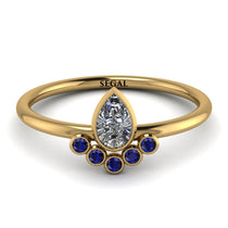 Pear Shaped Stacking Sapphire Ring - Brianna No. 61 image 1