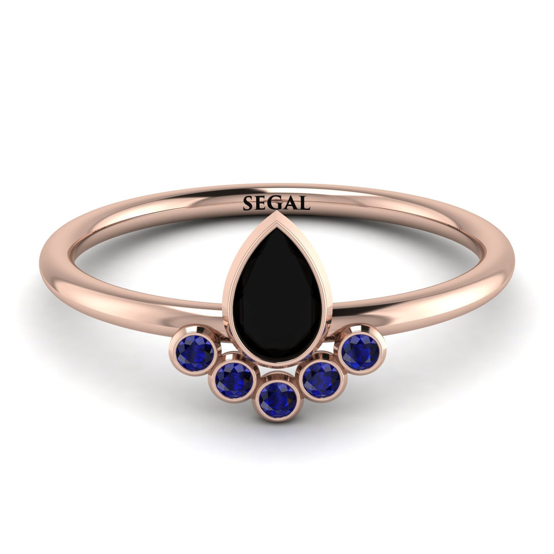Pear Shaped Stacking Sapphire Ring - Brianna No. 68