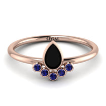 Pear Shaped Stacking Sapphire Ring - Brianna No. 68 image 1