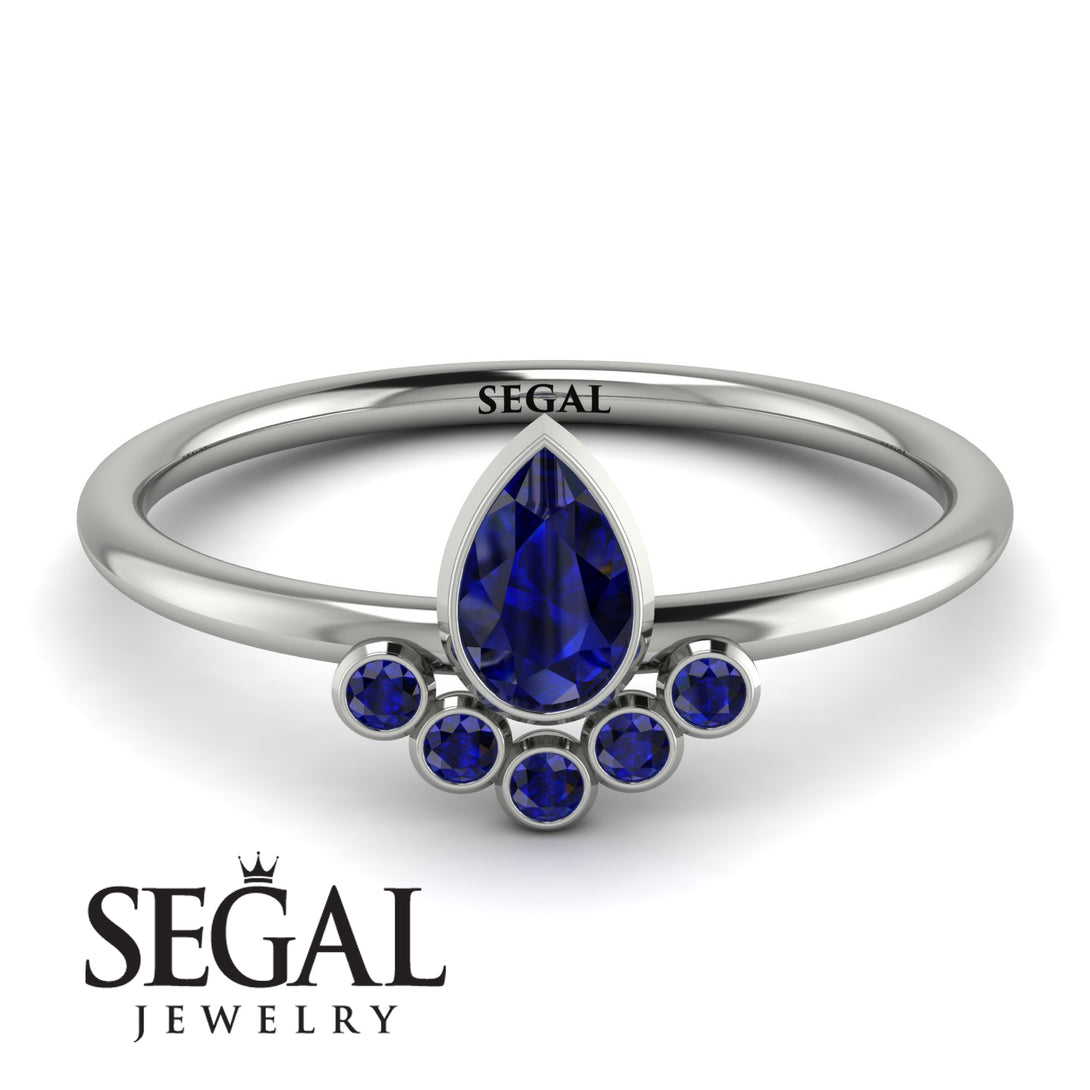 Pear Shaped Stacking Sapphire Ring - Brianna No. 75