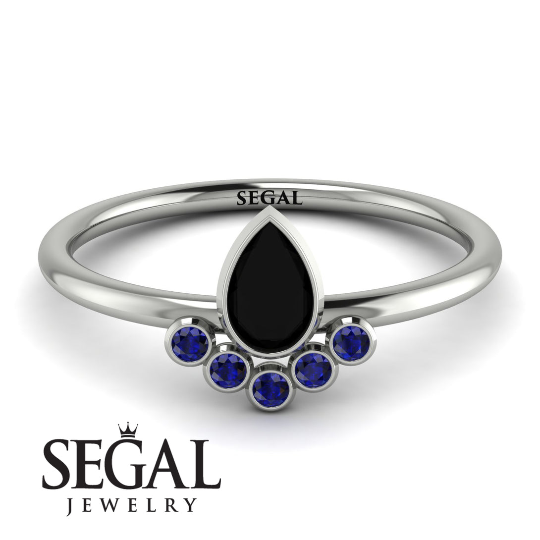 Pear Shaped Stacking Sapphire Ring - Brianna No. 69