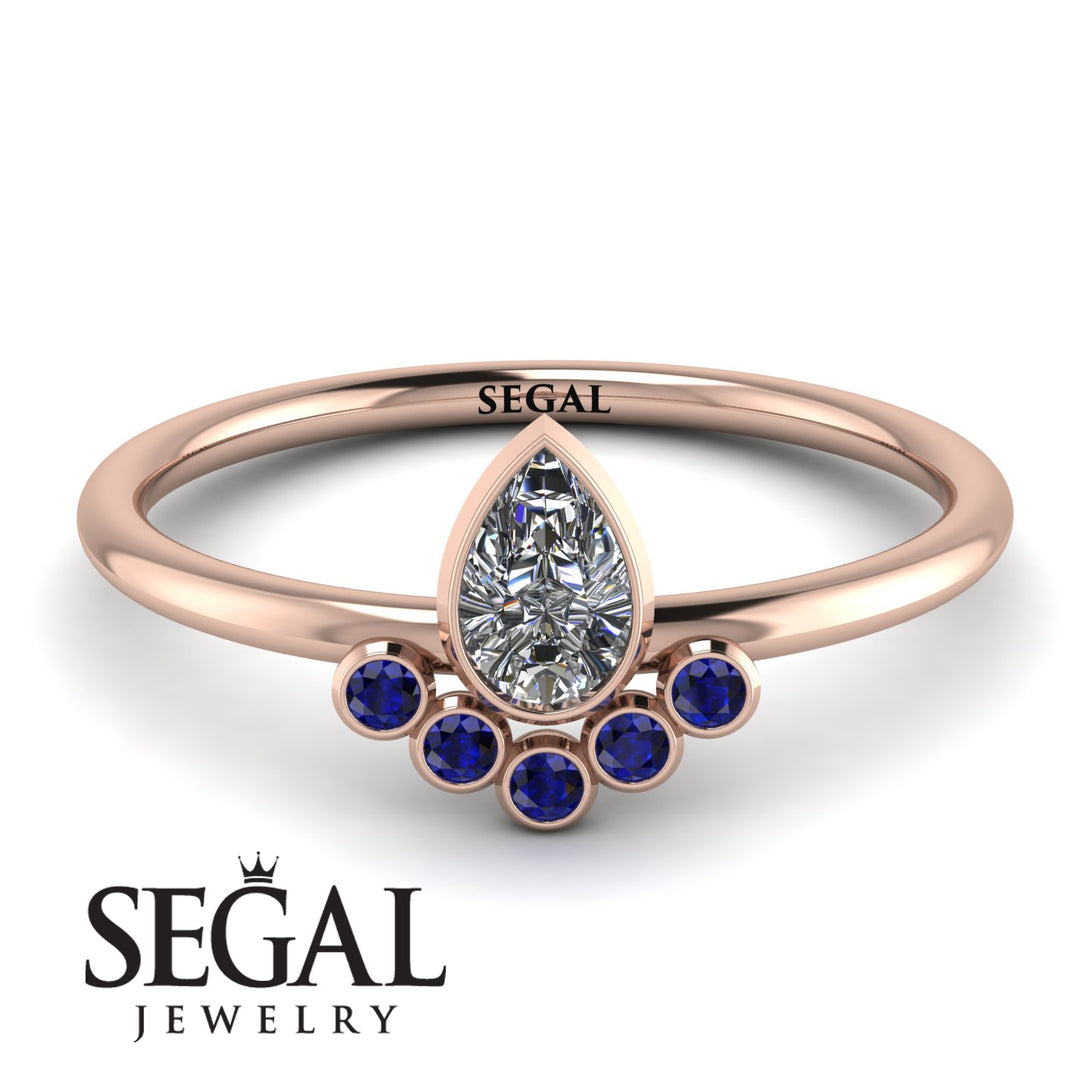 Pear Shaped Stacking Sapphire Ring - Brianna No. 62