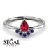 Pear Shaped Stacking Sapphire Ring - Brianna No. 72 image 10