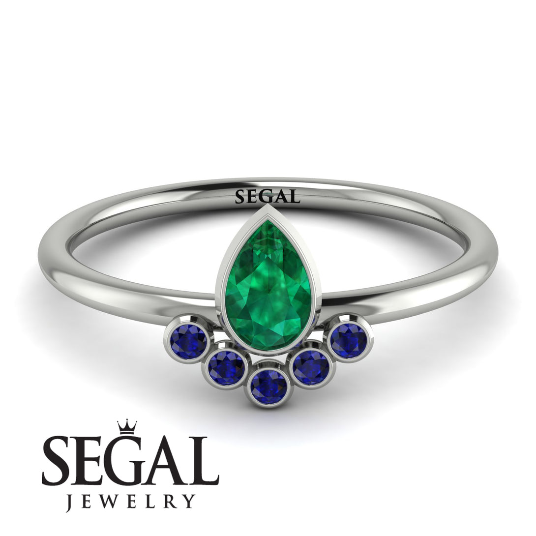 Pear Shaped Stacking Sapphire Ring - Brianna No. 66