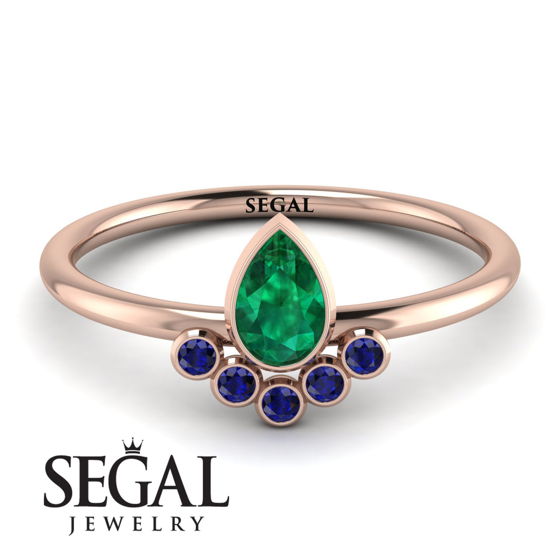 Pear Shaped Stacking Sapphire Ring - Brianna No. 65