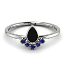 Pear Shaped Stacking Sapphire Ring - Brianna No. 69 image 1